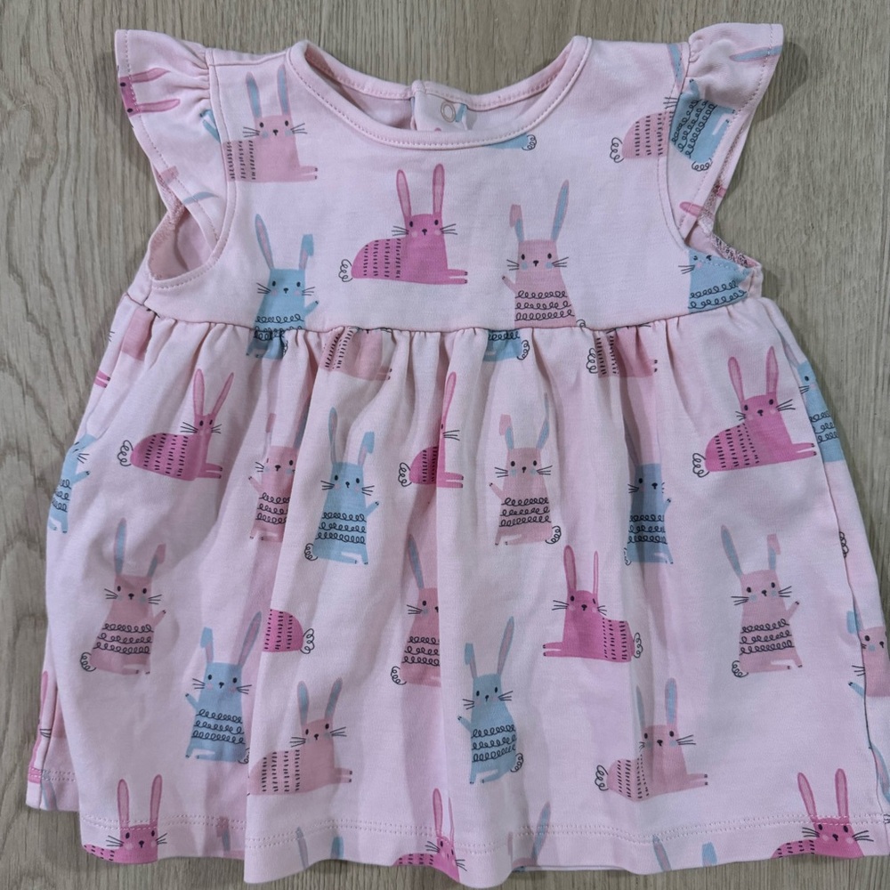 Kissy Kissy Pink Bunny Print Pima Cotton